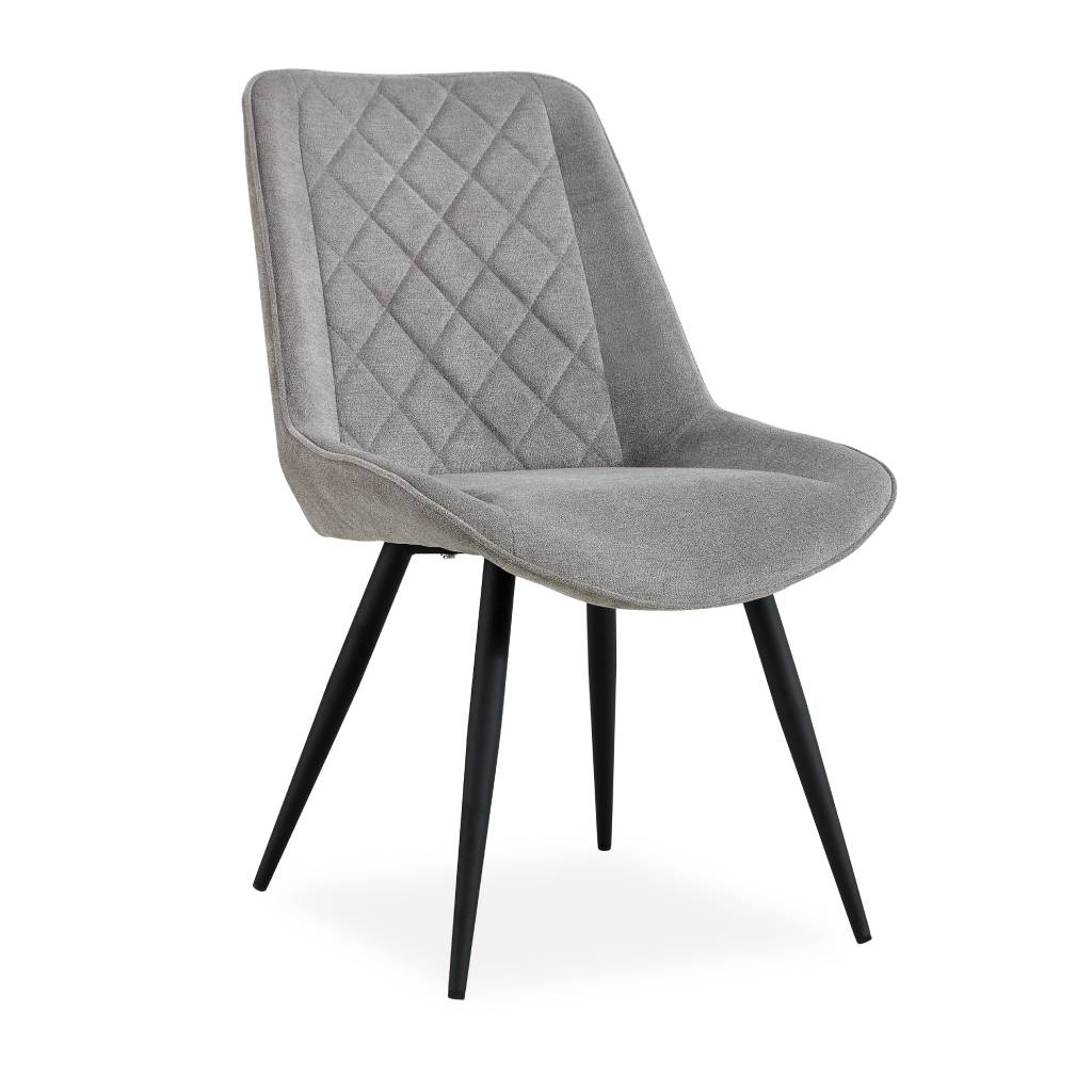 VI Gatsby Fabric Upholstered Metal Leg Dining Chair