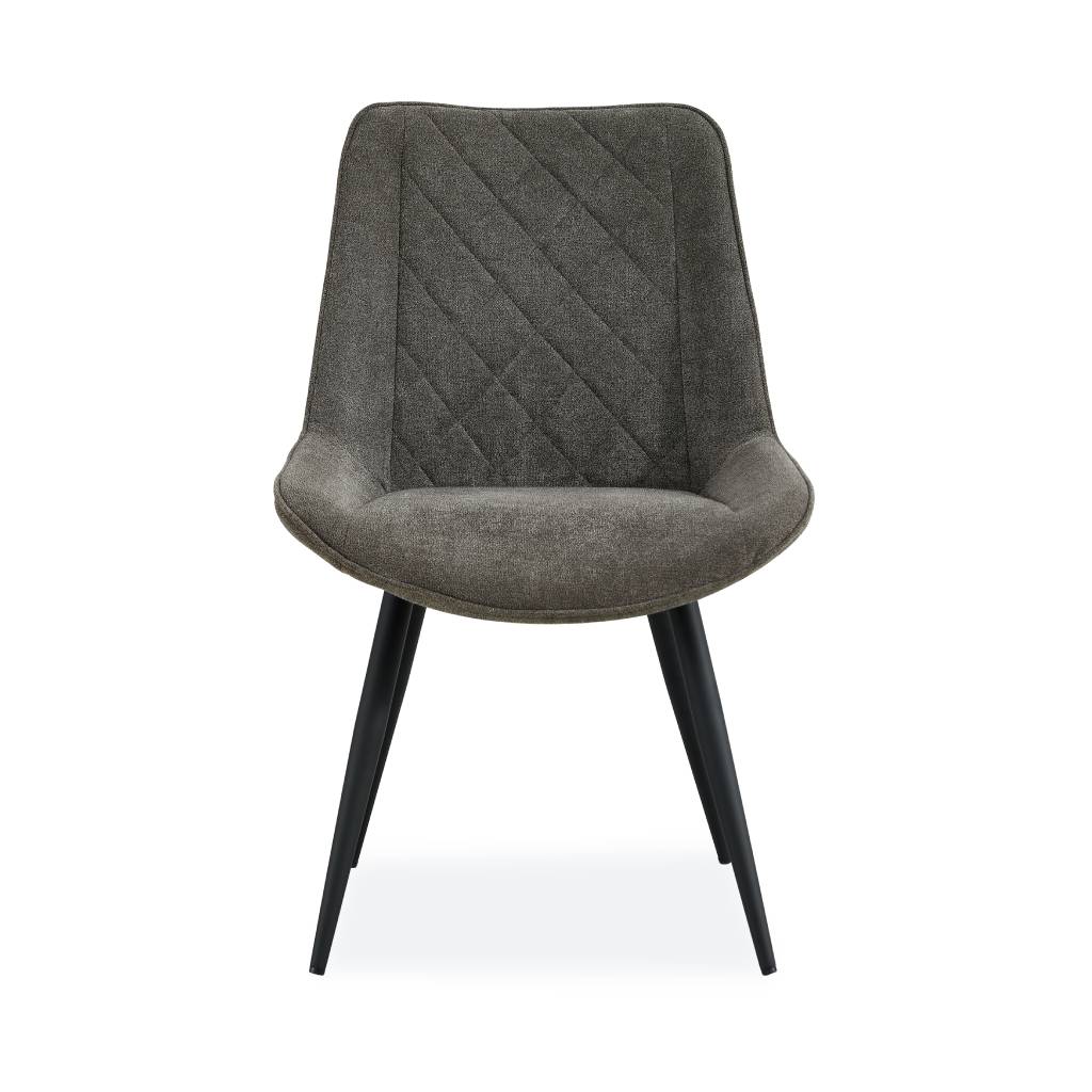 VI Gatsby Fabric Upholstered Metal Leg Dining Chair