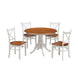 VI Hobart Timber Pedestal Based Round Dining Table & 4 Chairs Set