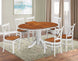 VI Hobart Timber Pedestal Based Oval Dining Table & 6 Chairs Set