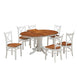 VI Hobart Solid Timber Pedestal Based Expandable Dining Table & 6 Chairs Set
