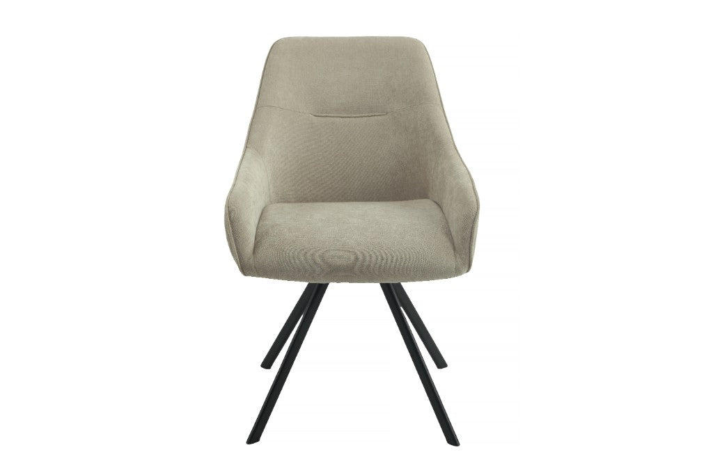 VI Hugo Fabric Upholstered Metal Leg Dining Chair
