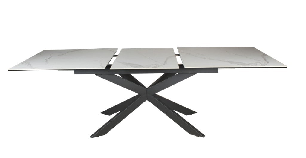 VI Iza Metal Leg Ceramic Top Extandable Dining Table