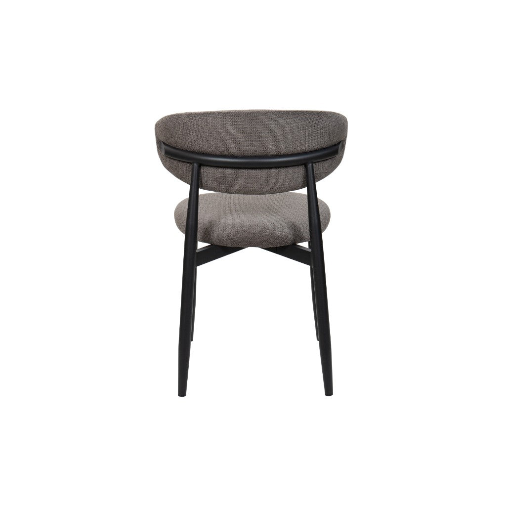 VI  Libra Fabric Upholstered Metal Leg Dining Chair