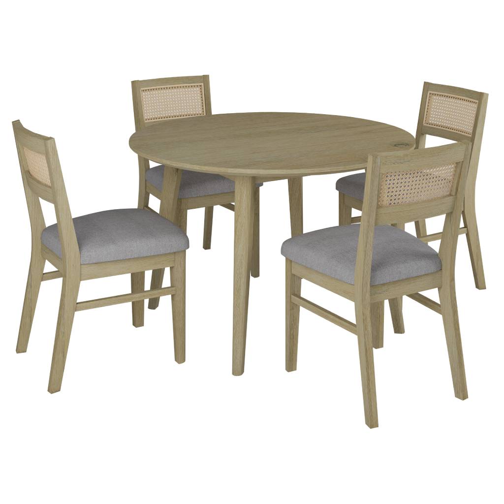 VI Malmo Timber Frame Fabric Seat Dining Chair