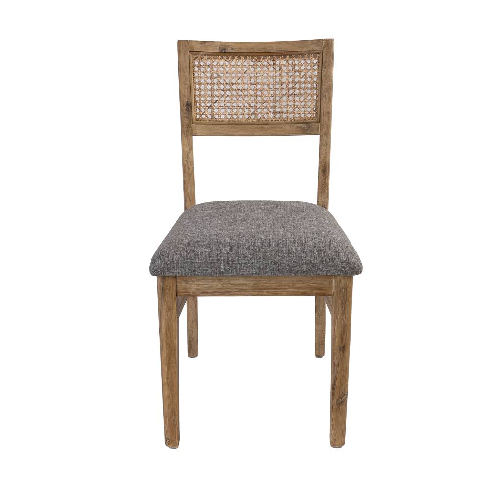 VI Malmo Timber Frame Fabric Seat Dining Chair