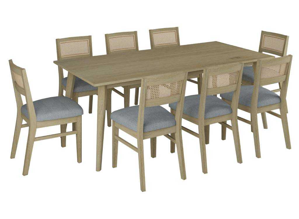 VI Malmo 9 Piece Dining Table & Chair Set