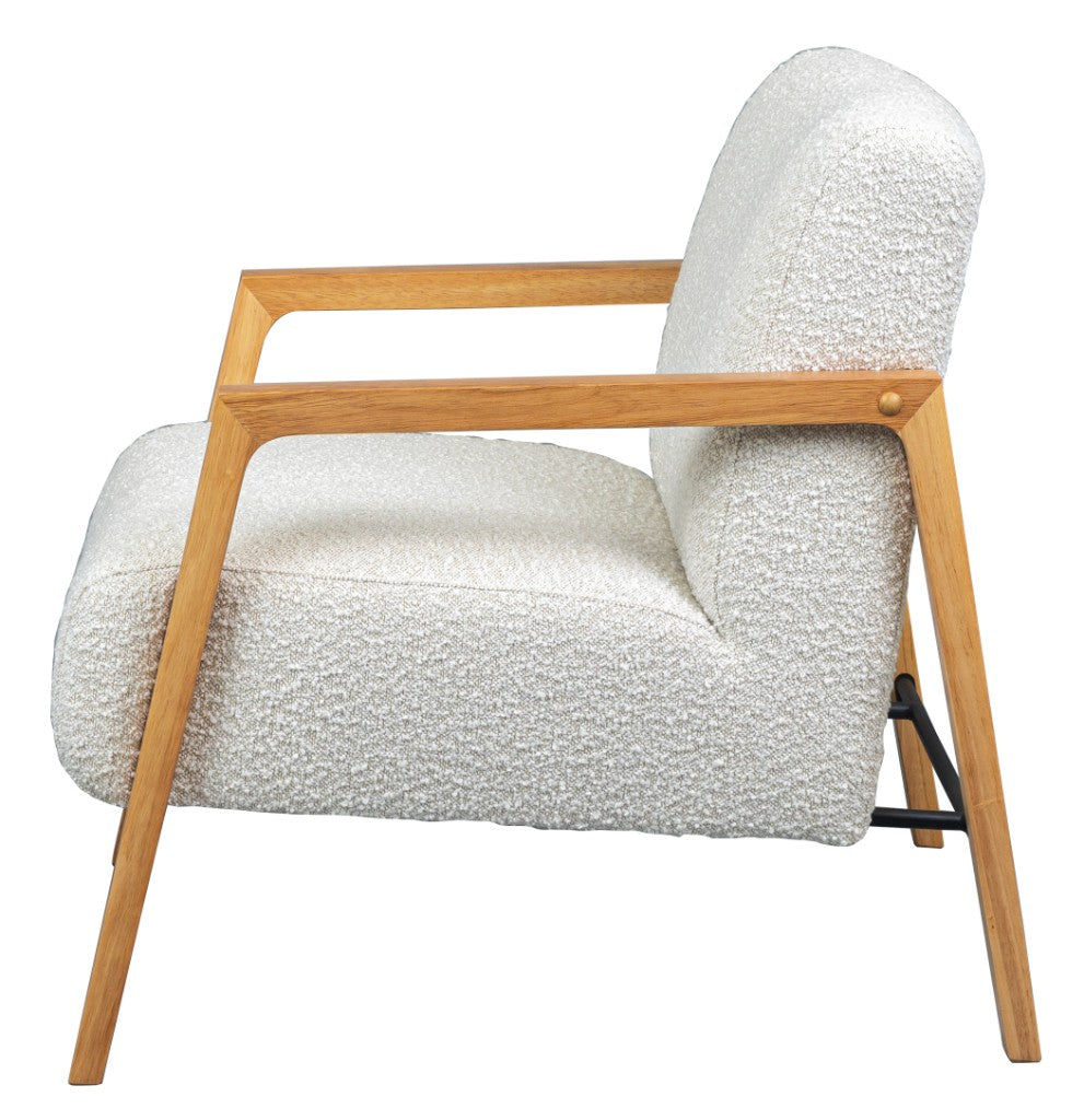 VI Mason Fabric Upholstered Timber Legs Armchair