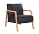 VI Mason Leather Upholstered Timber Legs Armchair