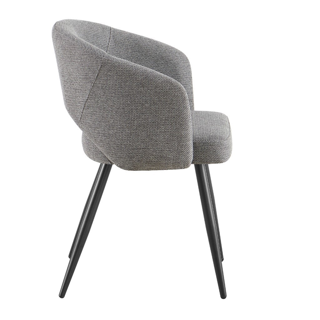VI Matzo Fabric Upholstered Metal Leg Dining Chair