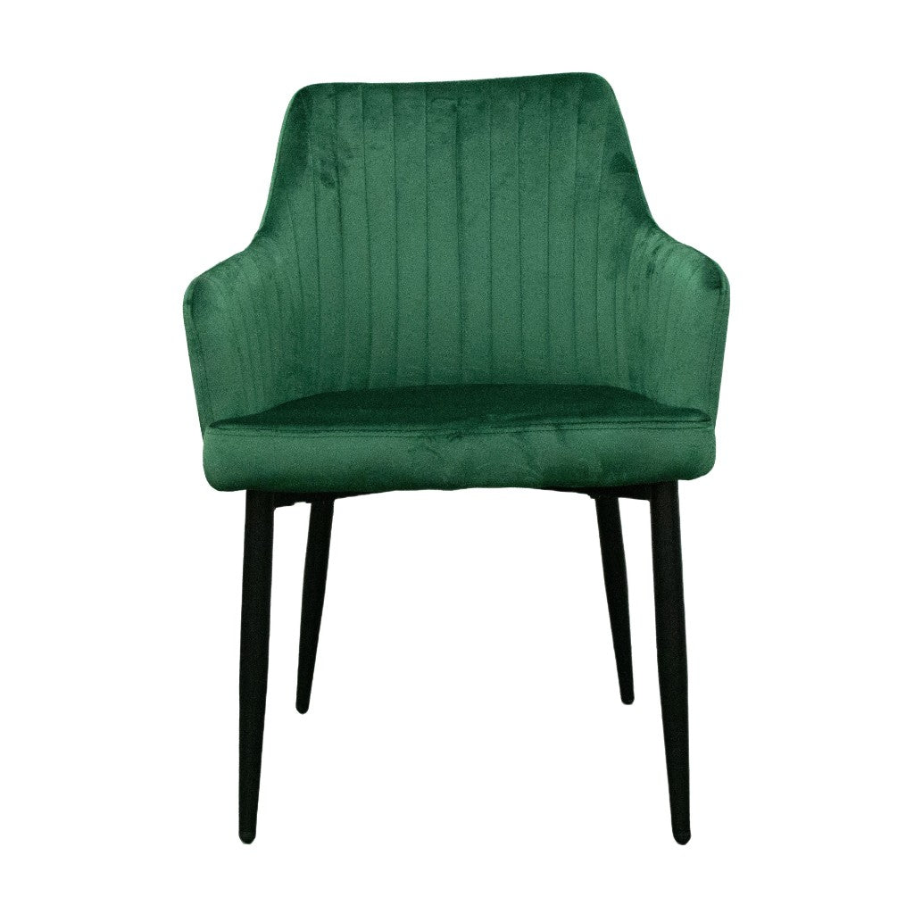 VI Mornington Fabric Upholstered Metal Leg Dining Chair