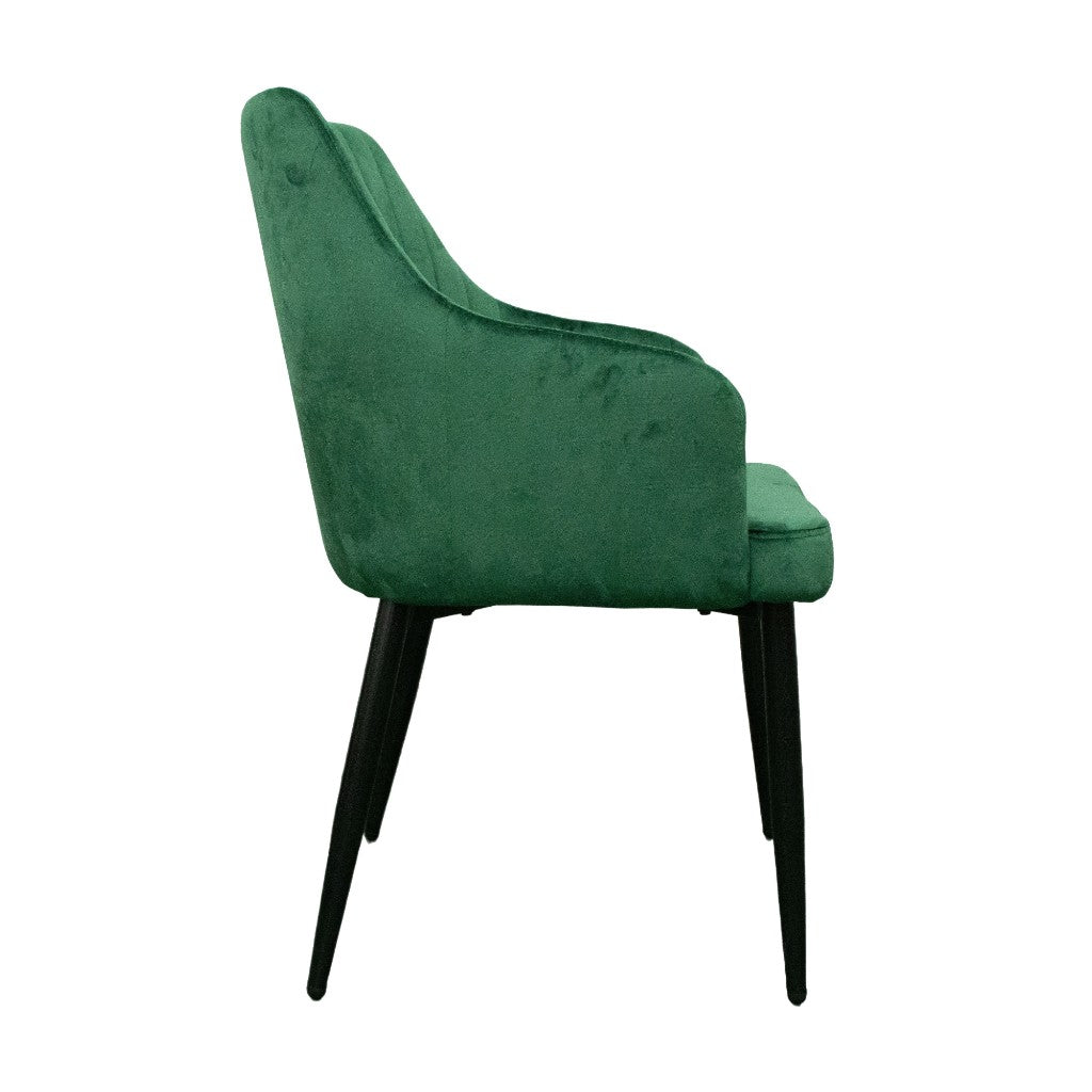 VI Mornington Fabric Upholstered Metal Leg Dining Chair