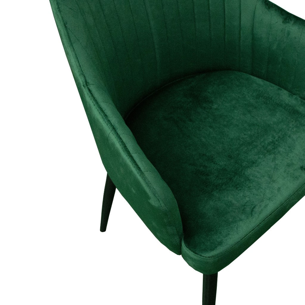 VI Mornington Fabric Upholstered Metal Leg Dining Chair