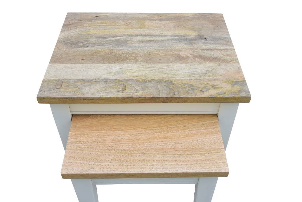 VI Newport Solid Timber Nest of 2 Side Tables