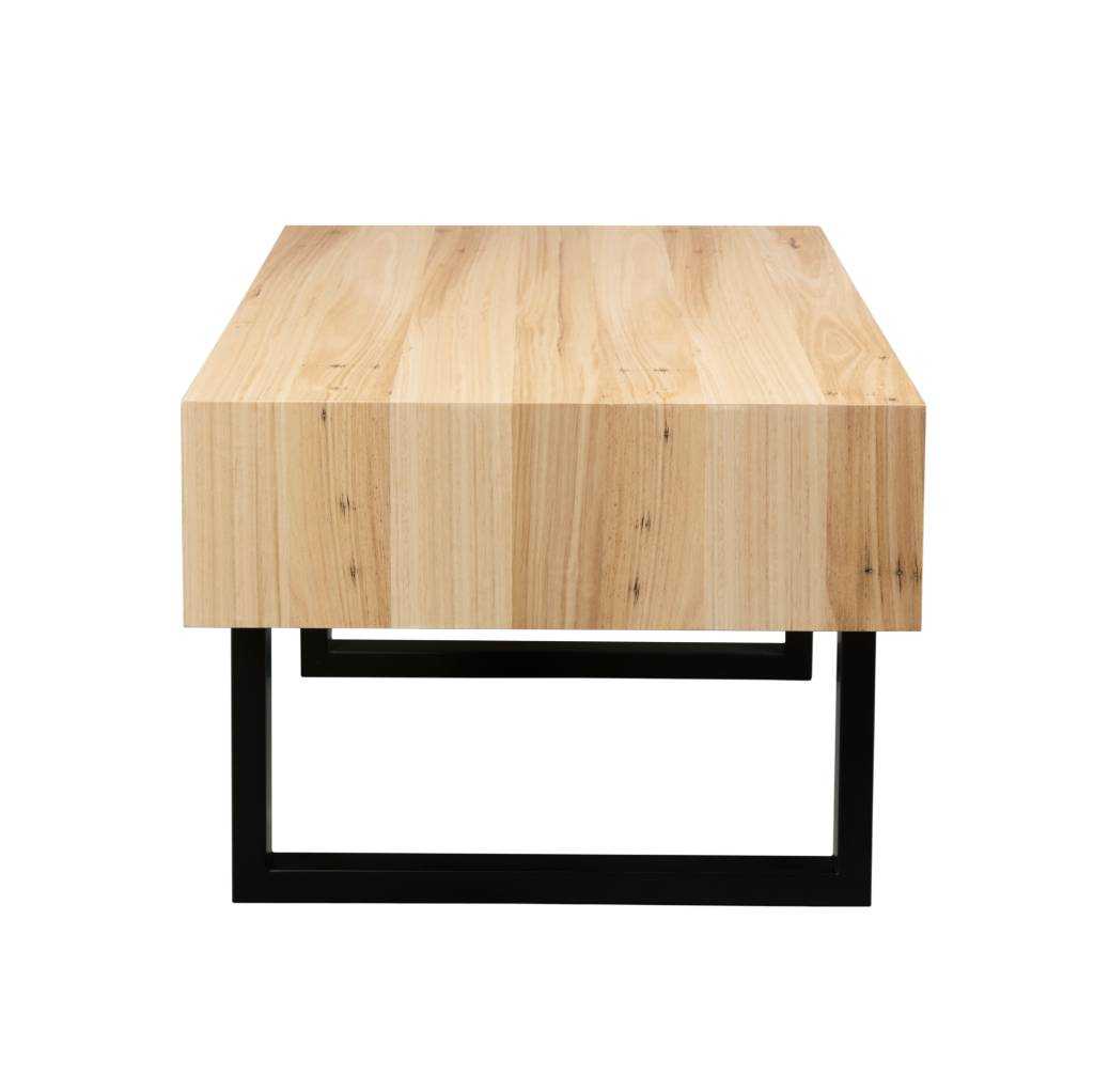 VI Ohio 2 Drawer Metal Base Coffee Table