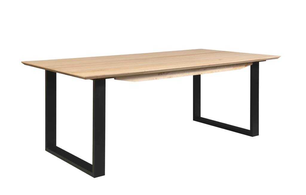 VI  Ohio Solid Timber Top with Metal Base Dining Table