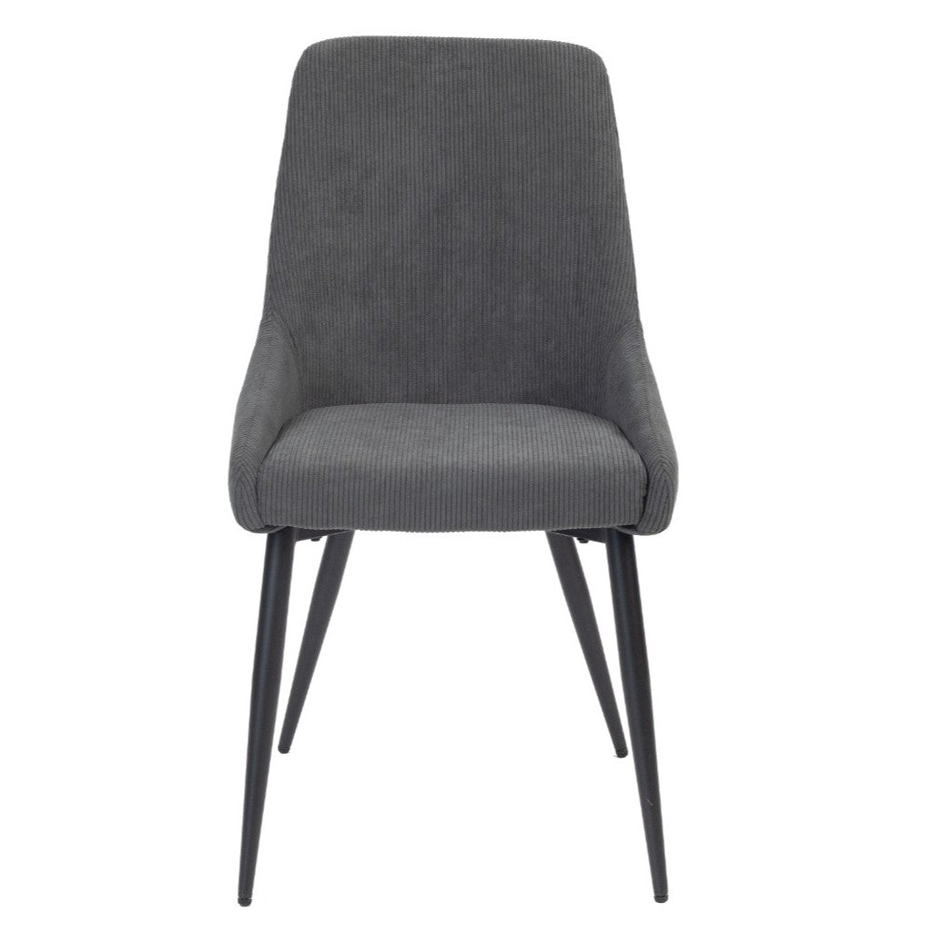 VI Polka Fabric Upholstered Metal Leg Dining Chair