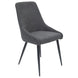 VI Polka Fabric Upholstered Metal Leg Dining Chair