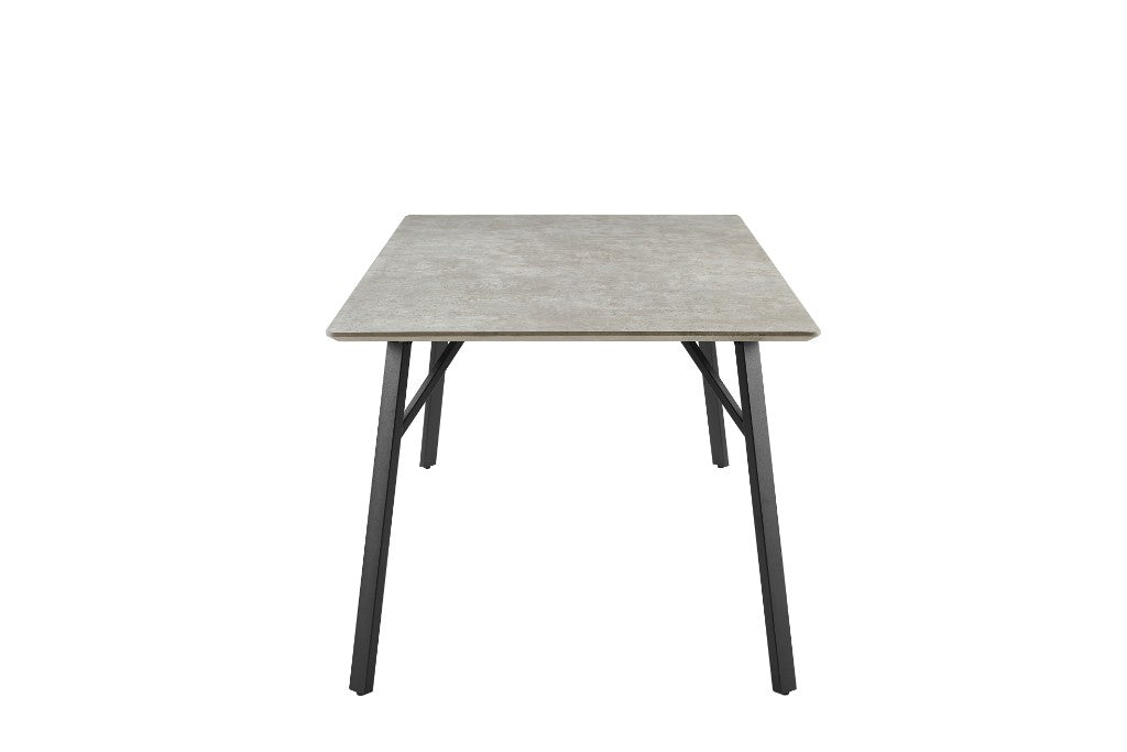 VI Primo Marble Look MDF Top Metal Leg Dining Table