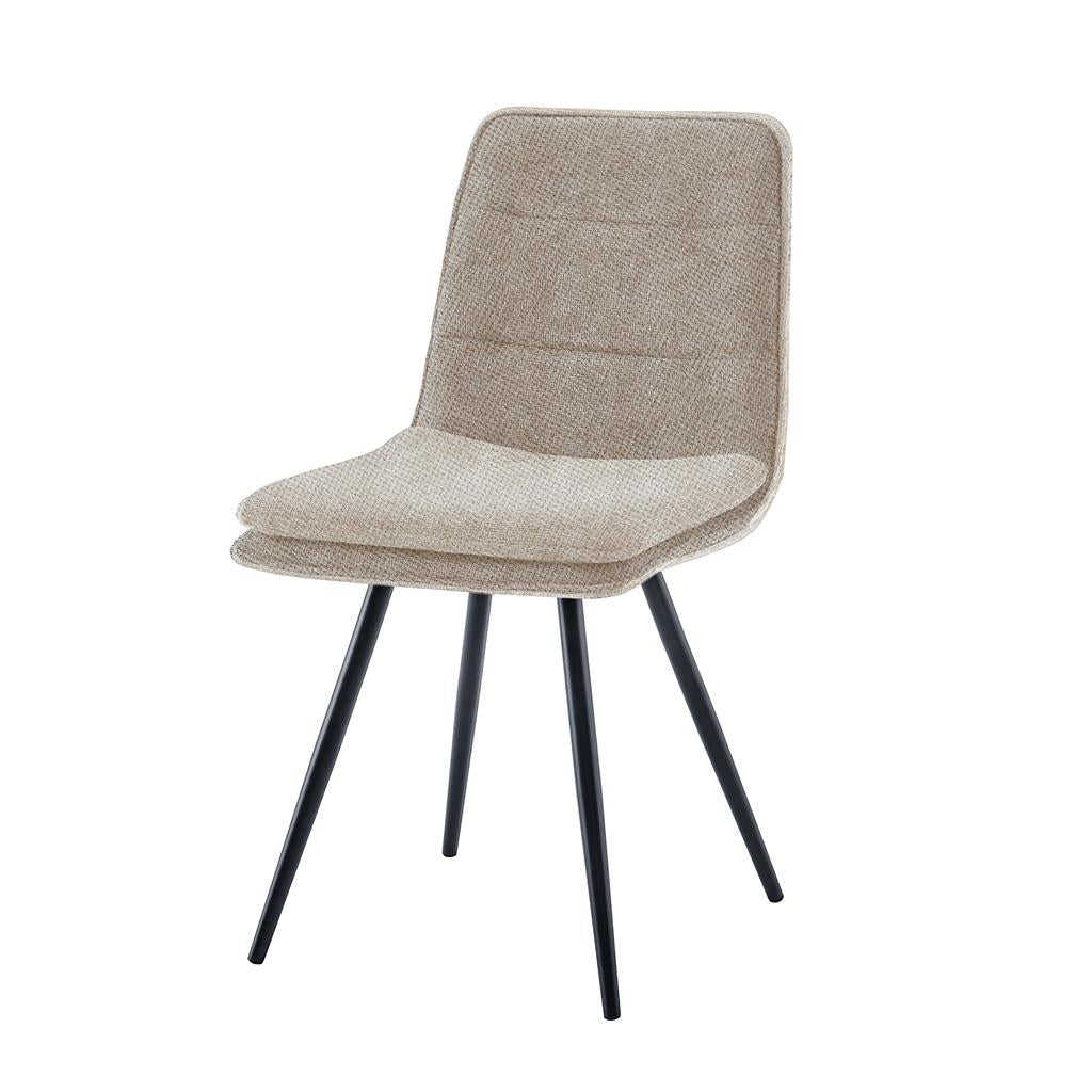 VI Raffael Fabric Upholstered Metal Leg Dining Chair