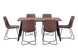 VI Reyes Dining Table with 6 Stanwell Dining Chair Set