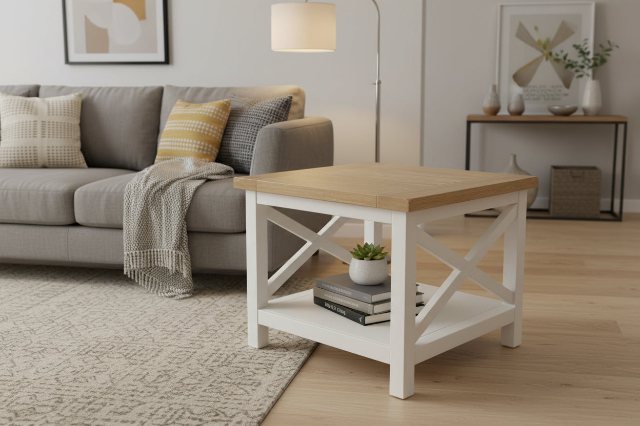 VI Shellwood Solid Timber Lamp Table