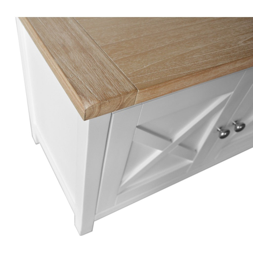 VI Shellwood Solid Timber 4 Door 2 Niches TV Unit