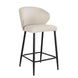 VI Sierra PU Leather Upholstered Metal Leg Bar Stool