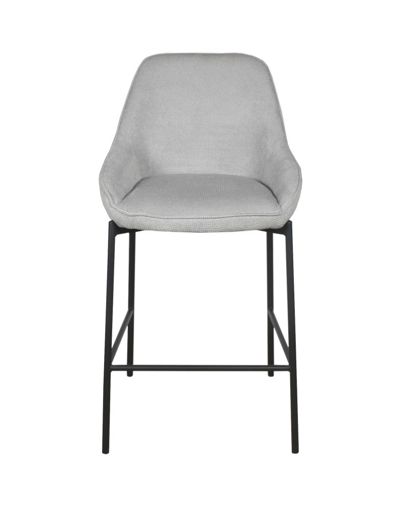 VI Titan Fabric Upholstered Metal Leg Bar Chair