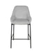 VI Titan Fabric Upholstered Metal Leg Bar Chair