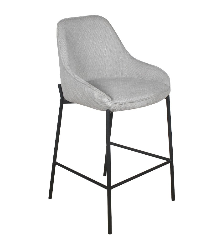 VI Titan Fabric Upholstered Metal Leg Bar Chair