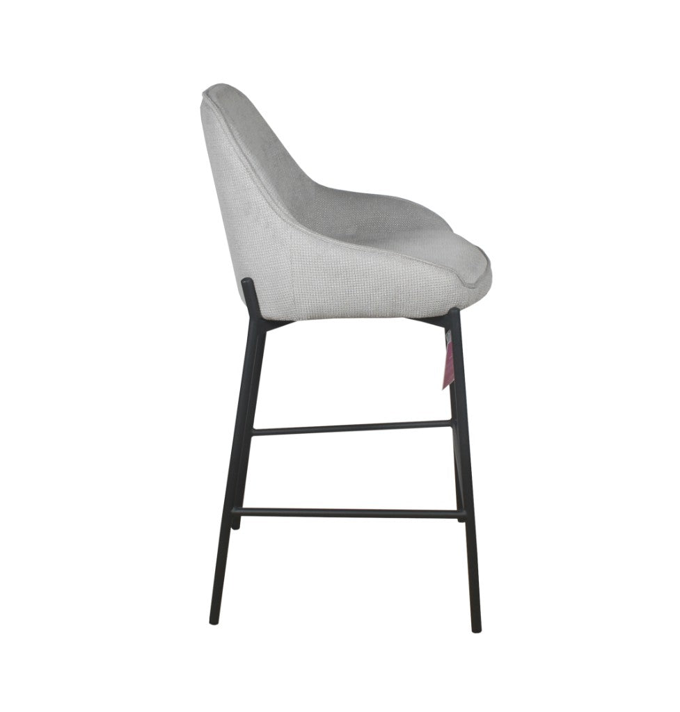 VI Titan Fabric Upholstered Metal Leg Bar Chair