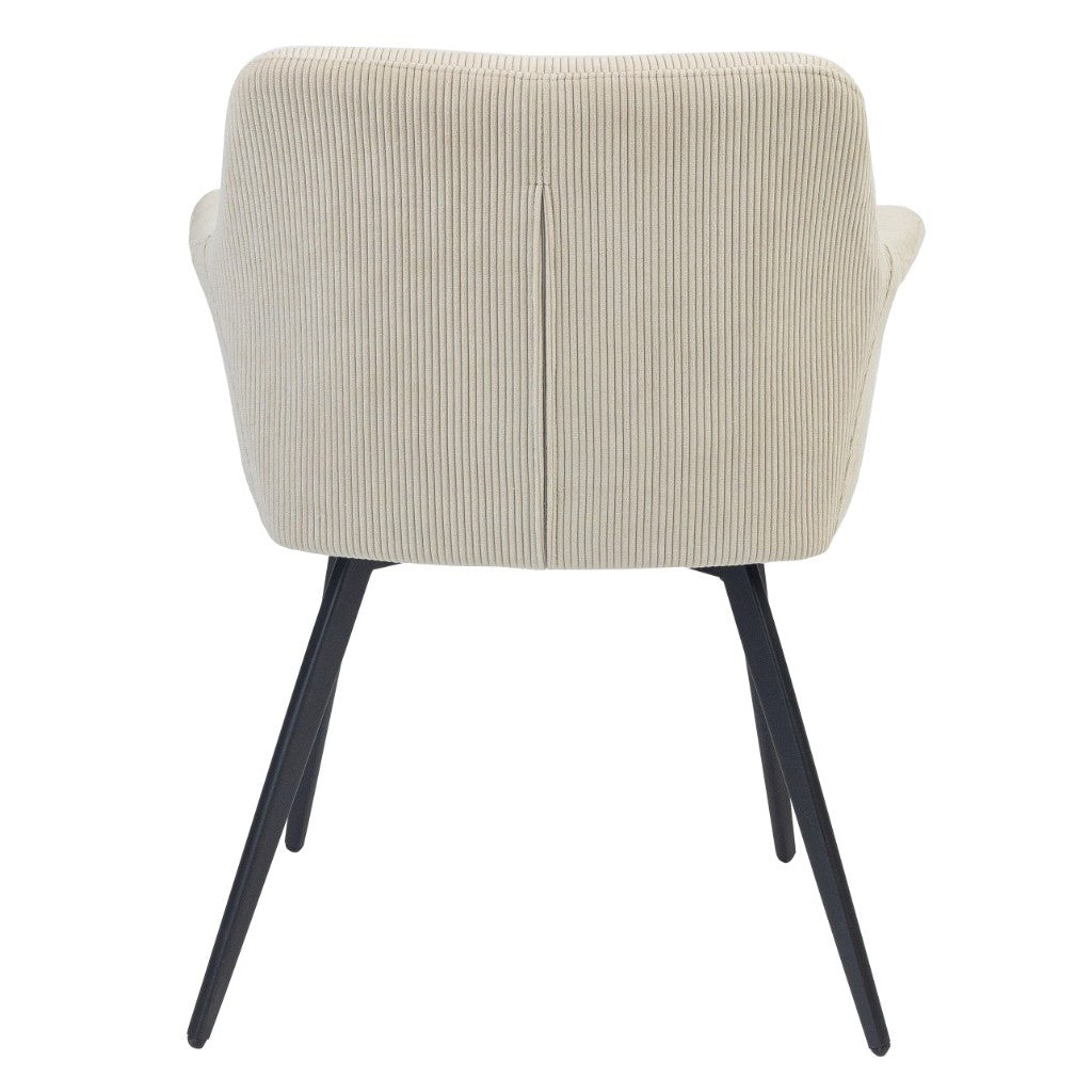 VI Waltz Fabric Upholstered Metal Leg Dining Chair