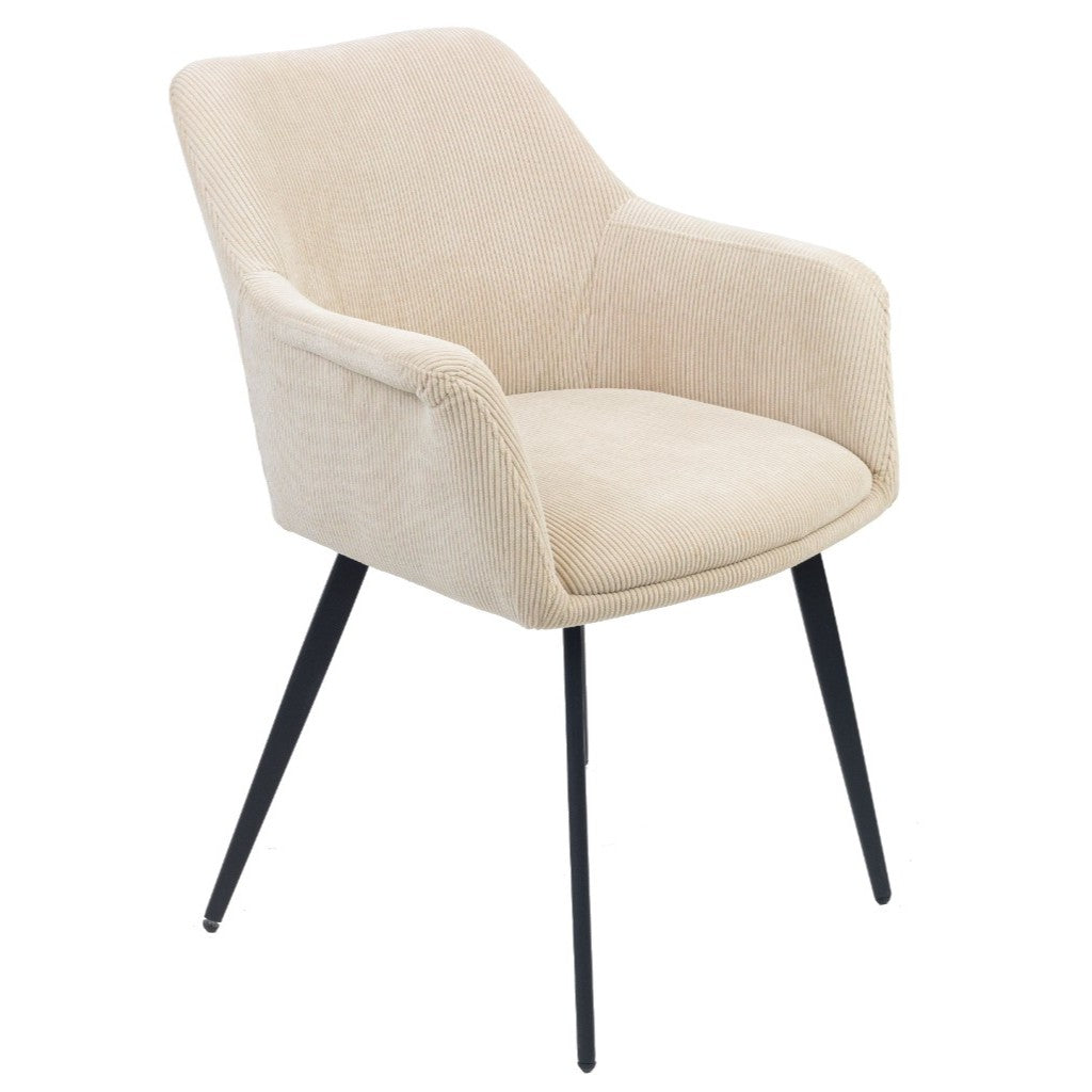 VI Waltz Fabric Upholstered Metal Leg Dining Chair