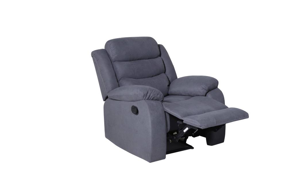 VI Apollo 3 Seater Fabric Recliner Lounge with 2 Single Recliners