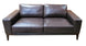 VI Camin 3 Seater Leather Lounge with Timber Legs