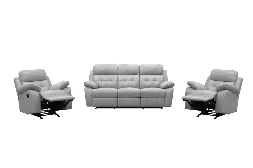 VI  Cosmic 3 Seater Leather Recliner Lounge with 2 Single Recliners