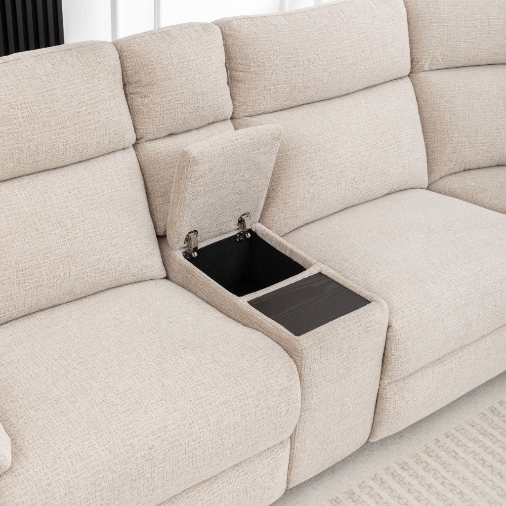 VI Dream Fabric Upholstered 5 Seater Electric Recliner Modular Corner Lounge