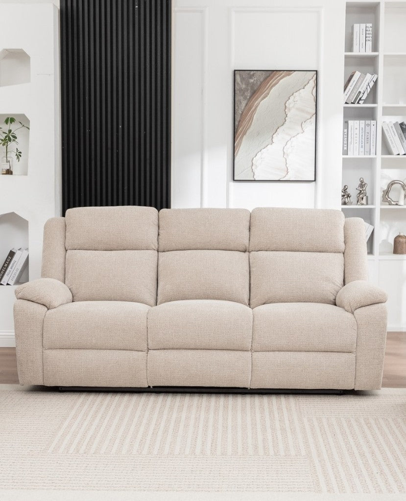 VI Dream 3 Seater Fabric Electric Recliner Lounge with Dropdown Table
