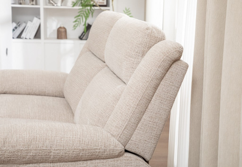 VI Dream 3 Seater Fabric Electric Recliner Lounge with Dropdown Table