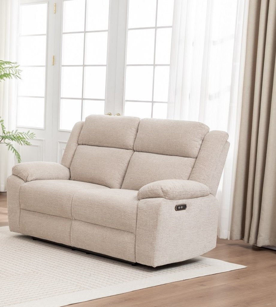 VI Dream Fabric Upholstered 2 Seater Electric Recliner Lounge