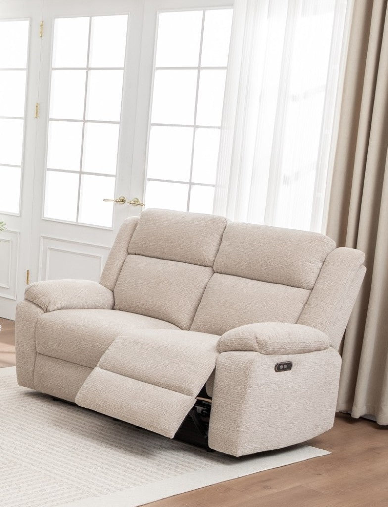 VI Dream Fabric Upholstered 2 Seater Electric Recliner Lounge