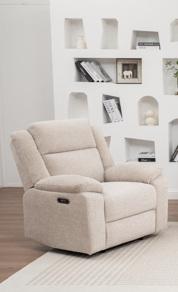 VI Dream Fabric Upholstered Single Seater Electric Recliner Lounge