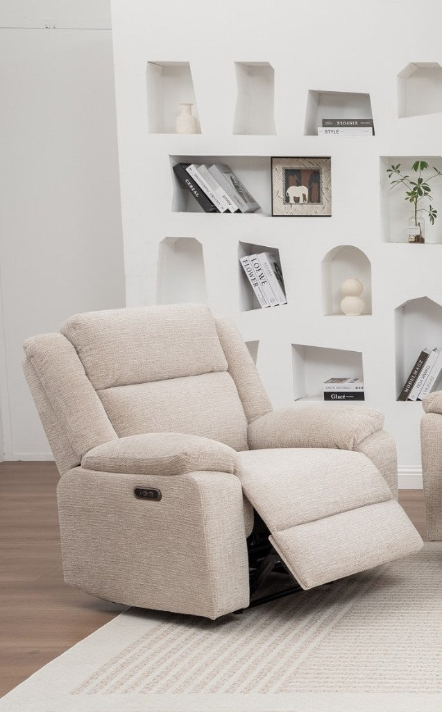 VI Dream Fabric Upholstered Single Seater Electric Recliner Lounge