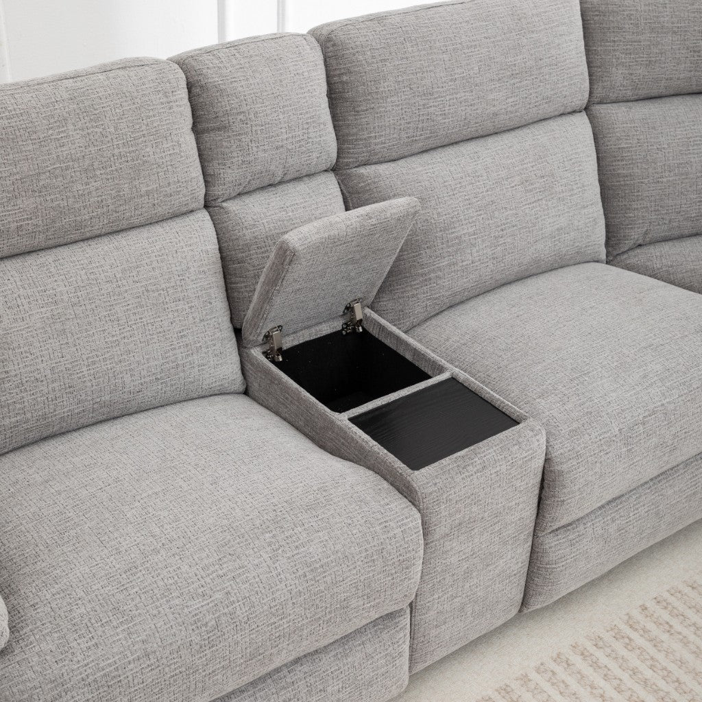VI Dream Fabric Upholstered 5 Seater Electric Recliner Modular Corner Lounge