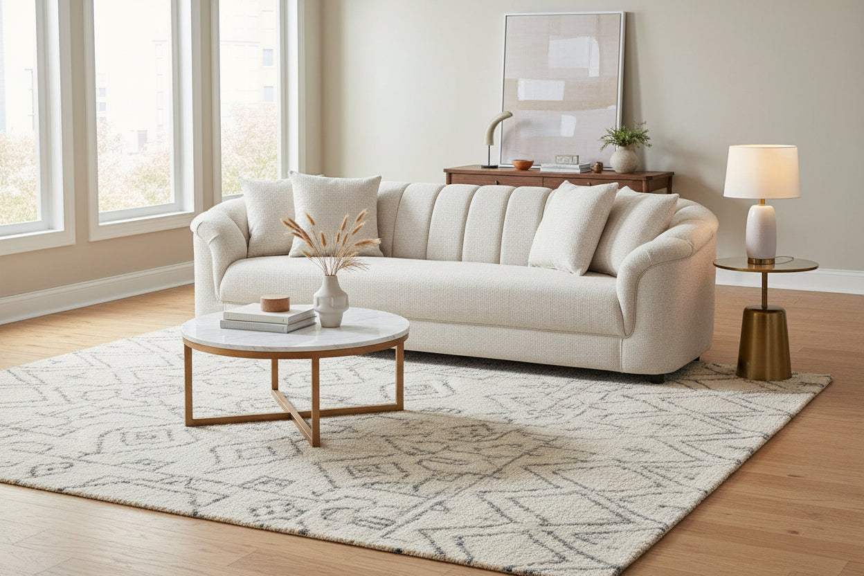 VI Eastwood Fabric Upholstered 3 Seater Sofa