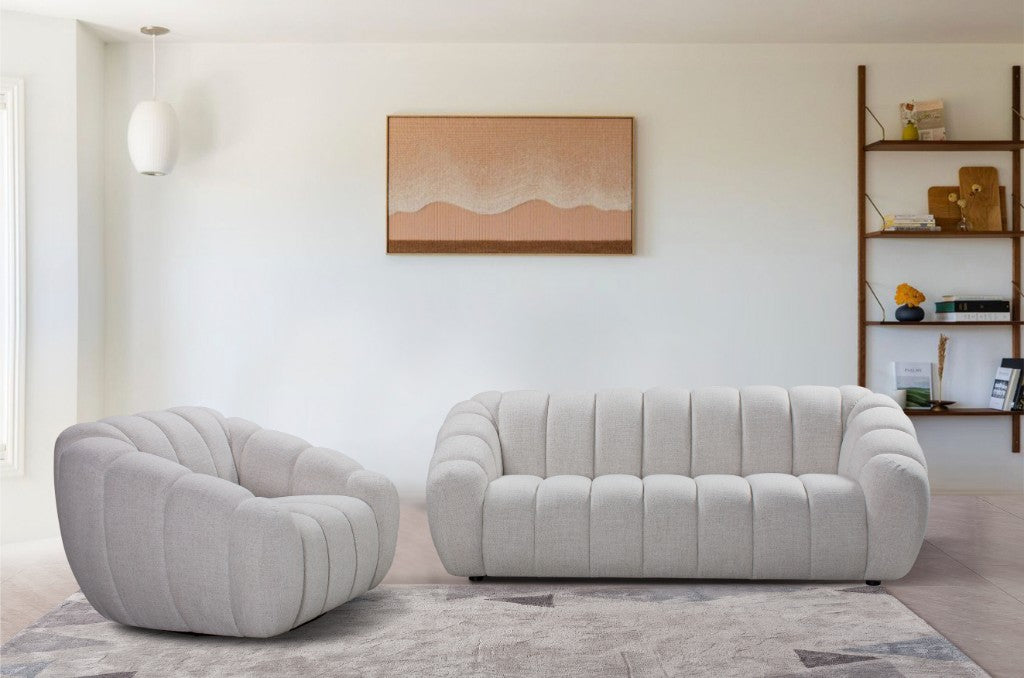 VI Kenya Fabric Upholstered 3 Seater Sofa