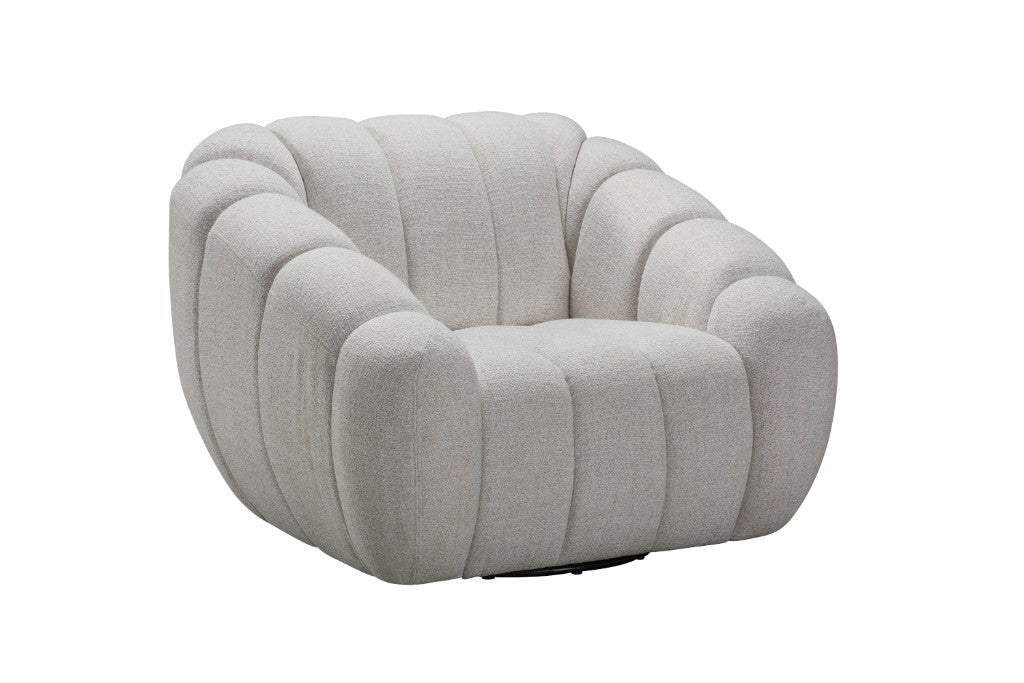 VI Kenya Fabric Upholstered Single Seater Sofa with Swivel Feature
