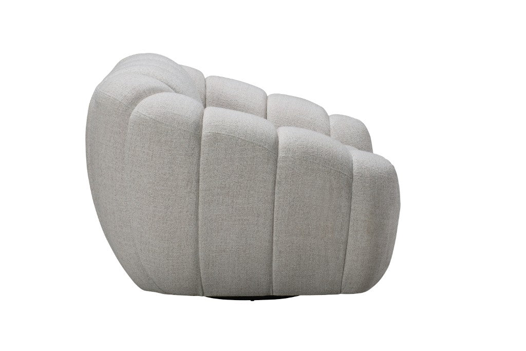VI Kenya Fabric Upholstered Single Seater Sofa with Swivel Feature