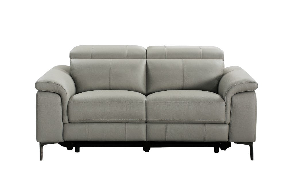 VI Kevin Leather Upholstered 2 Seater Electric Recliner Lounge